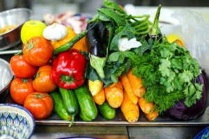 Home 37 Fresh vegetables on a table, supporting acid reflux habits and gentle meals